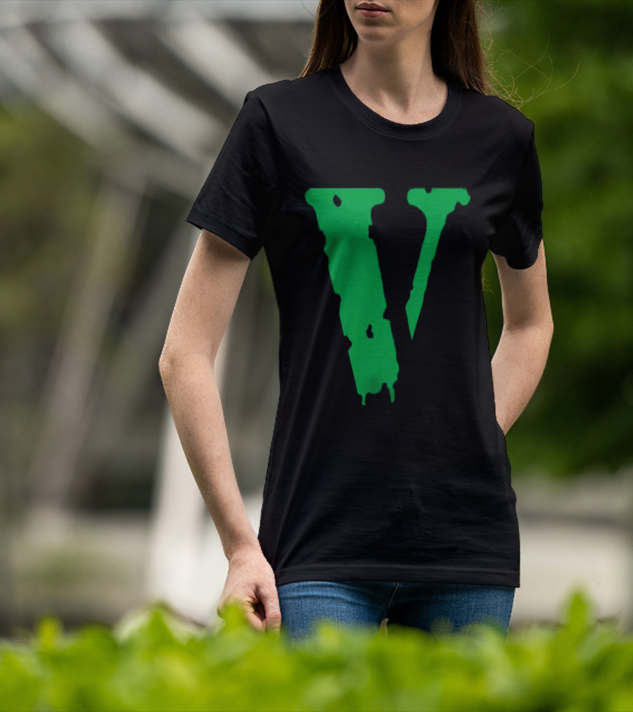 Vlone Friends Dripping Green V T-Shirt