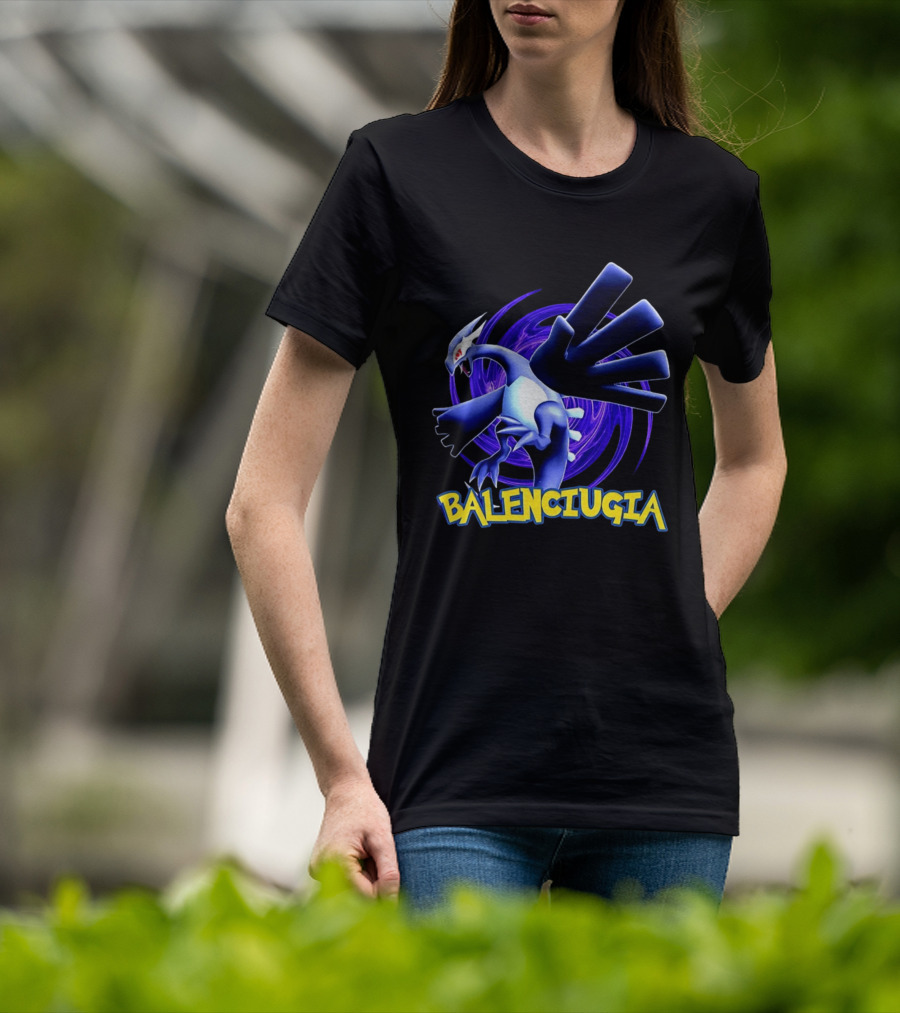 Lugia Balenciugia Fusion With Iconic Air Creature And Fashion Twist T-Shirt