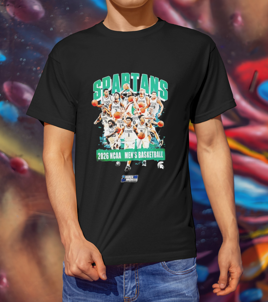 Spartans 2026 NCAA March Madness Men's Basketball Team Michigan State T-Shirt