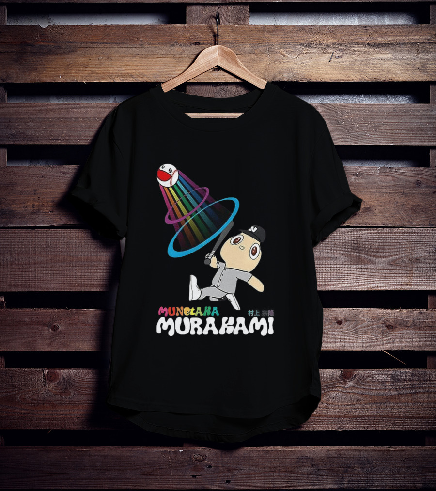 Munetaka Murakami Rainbow Baseball Character Swing T-Shirt