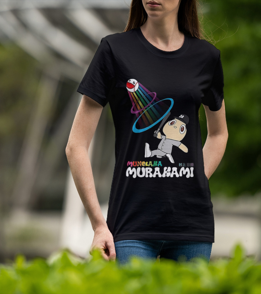 Munetaka Murakami Rainbow Baseball Character Swing T-Shirt