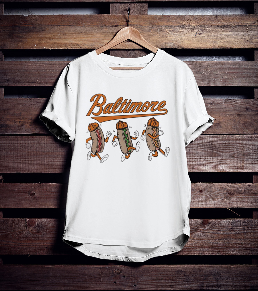 Baltimore Orioles Dancing Hot Dogs T-Shirt