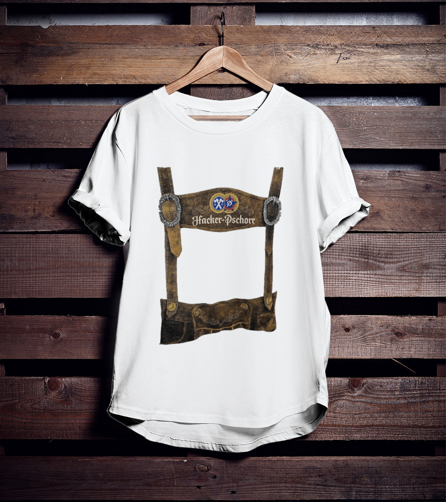Hacker Pschorr Lederhosen Oktoberfest Beer Festival Bavarian Costume T-Shirt