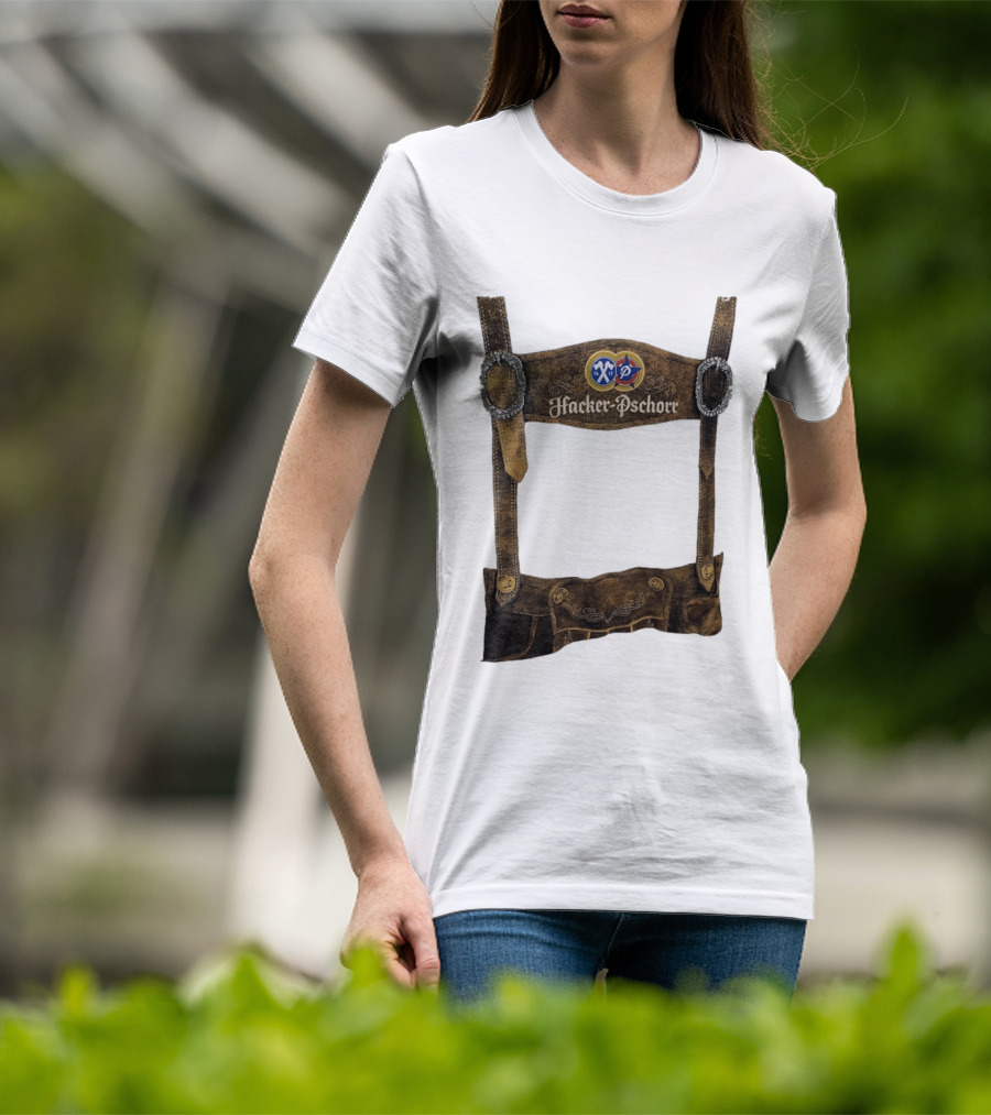 Hacker Pschorr Lederhosen Oktoberfest Beer Festival Bavarian Costume T-Shirt