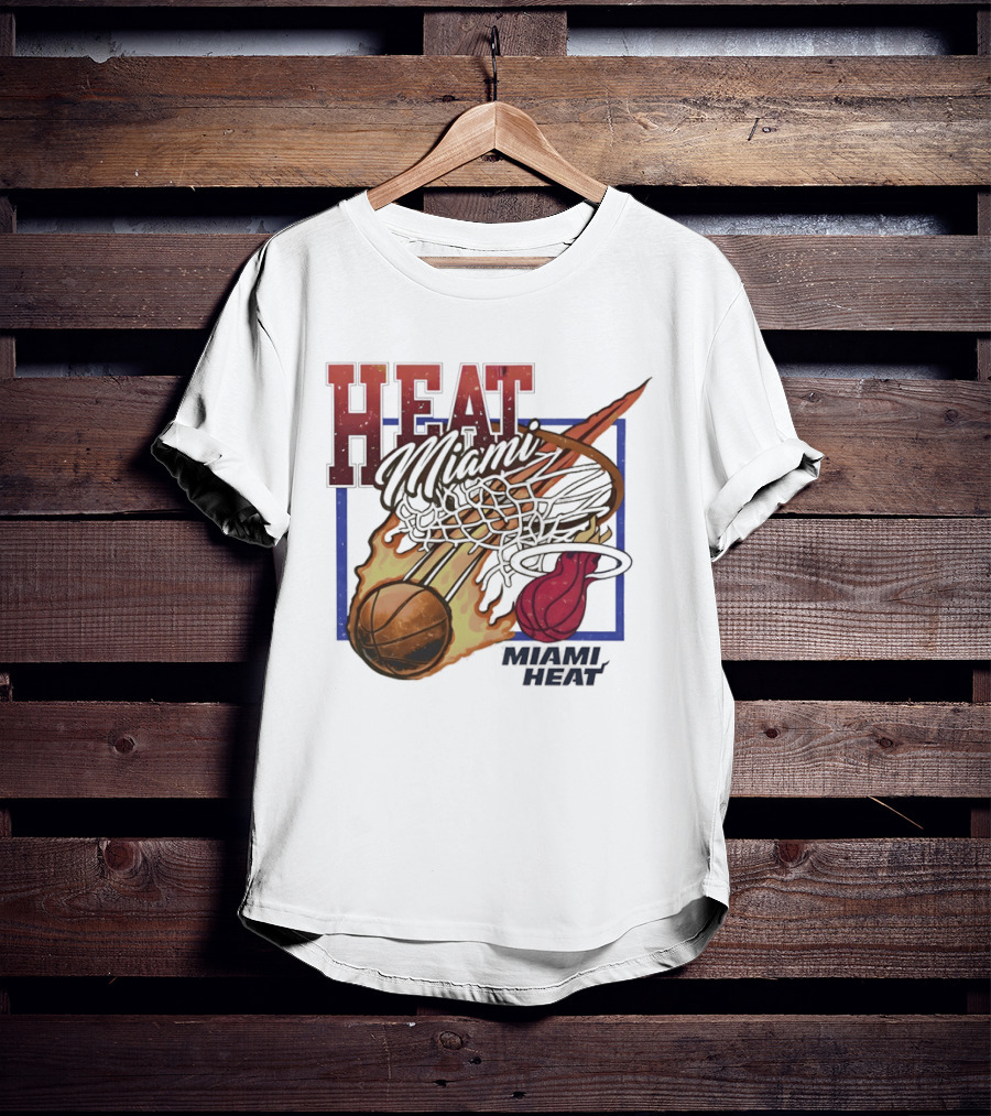 Bam Adebayo 83 Points Record Miami Heat Flaming Basketball GOAT Miami Heat T-Shirt