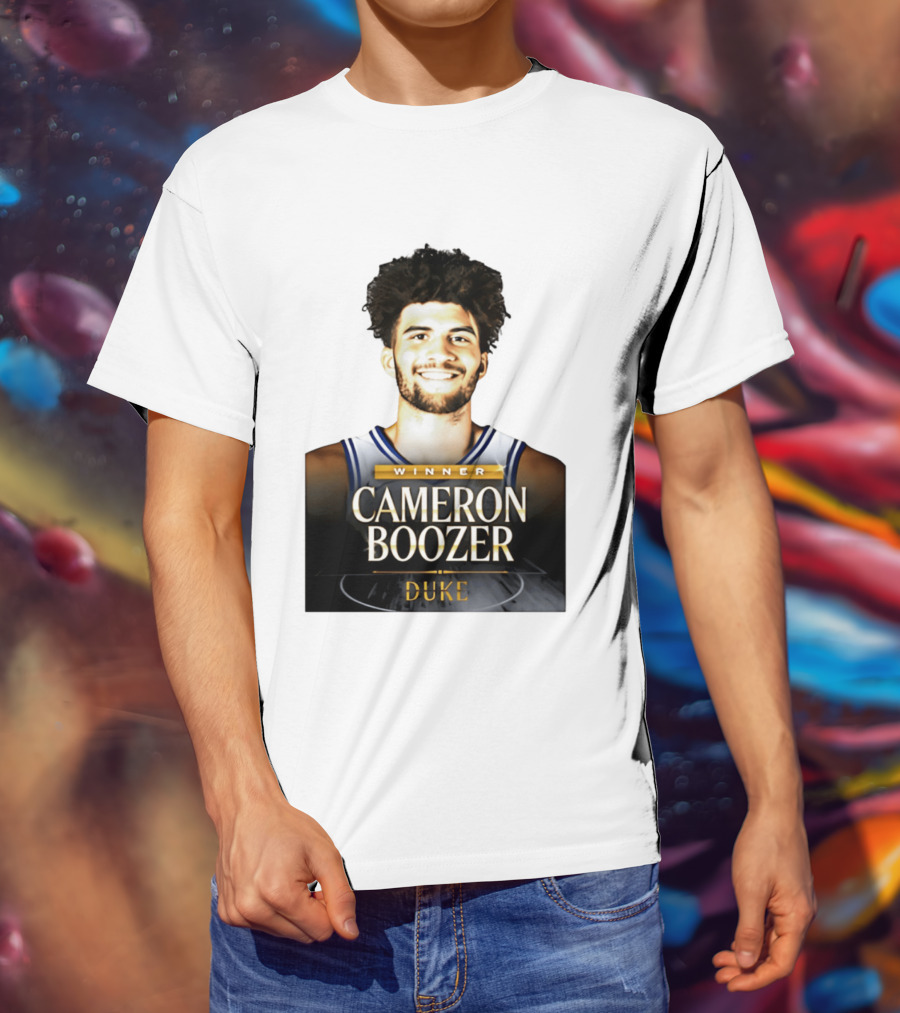 Winner Cameron Boozer Duke Basketball 2026 Naismith Men's College Player Of The Year T-Shirt