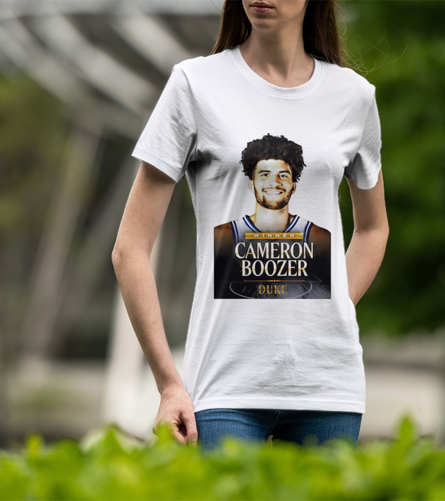 Winner Cameron Boozer Duke Basketball 2026 Naismith Men's College Player Of The Year T-Shirt