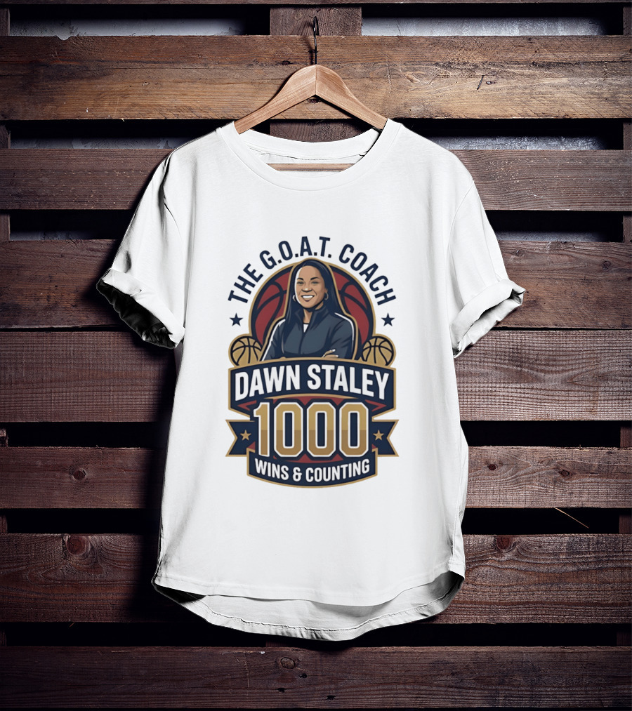 The G.O.A.T. Coach Dawn Staley 1000 Wins & Counting T-Shirt