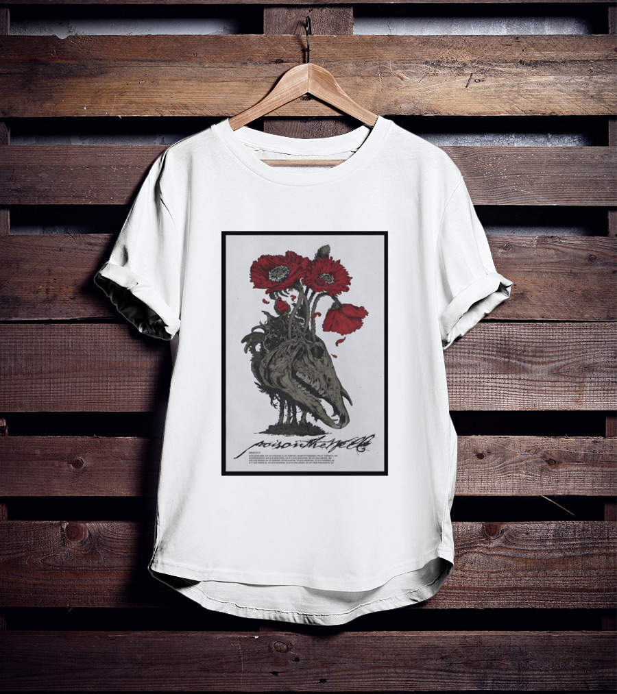 Poison The Well US 2026 Shows Skull Poppies T-Shirt