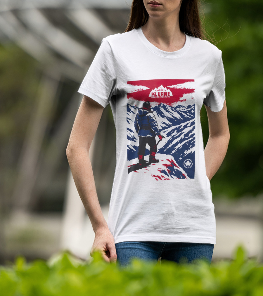 Kluane Mountaineering Adventure By Trickett Featuring Majestic Mountain Landscape T-Shirt