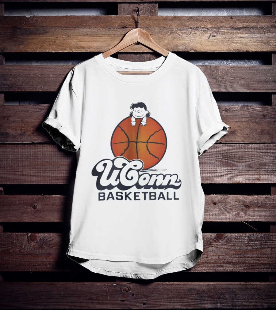 Peanuts X UConn Huskies Lucy Basketball UConn Basketball T-Shirt
