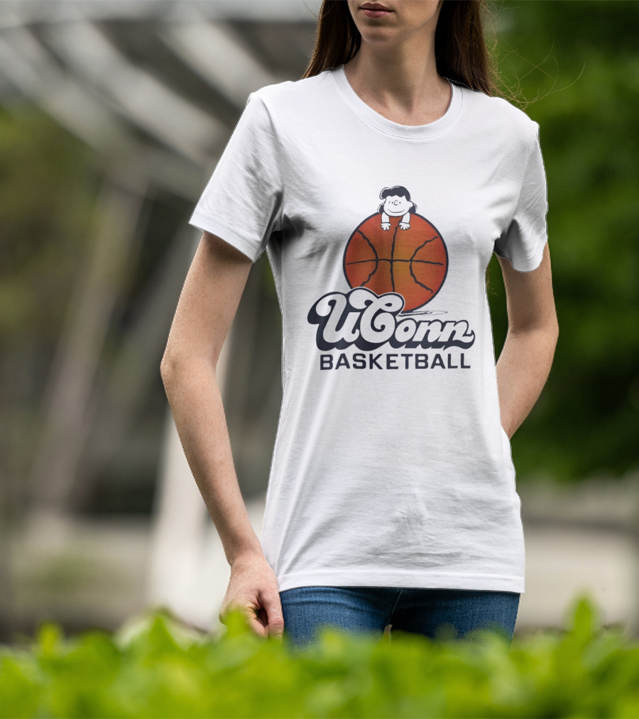 Peanuts X UConn Huskies Lucy Basketball UConn Basketball T-Shirt