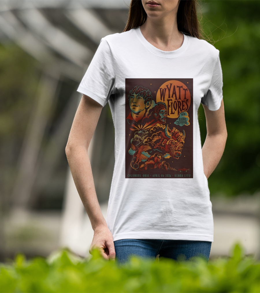 Wyatt Flores With Kashus Culpepper Columbus Ohio April 4 2026 Kemba Live Event T-Shirt