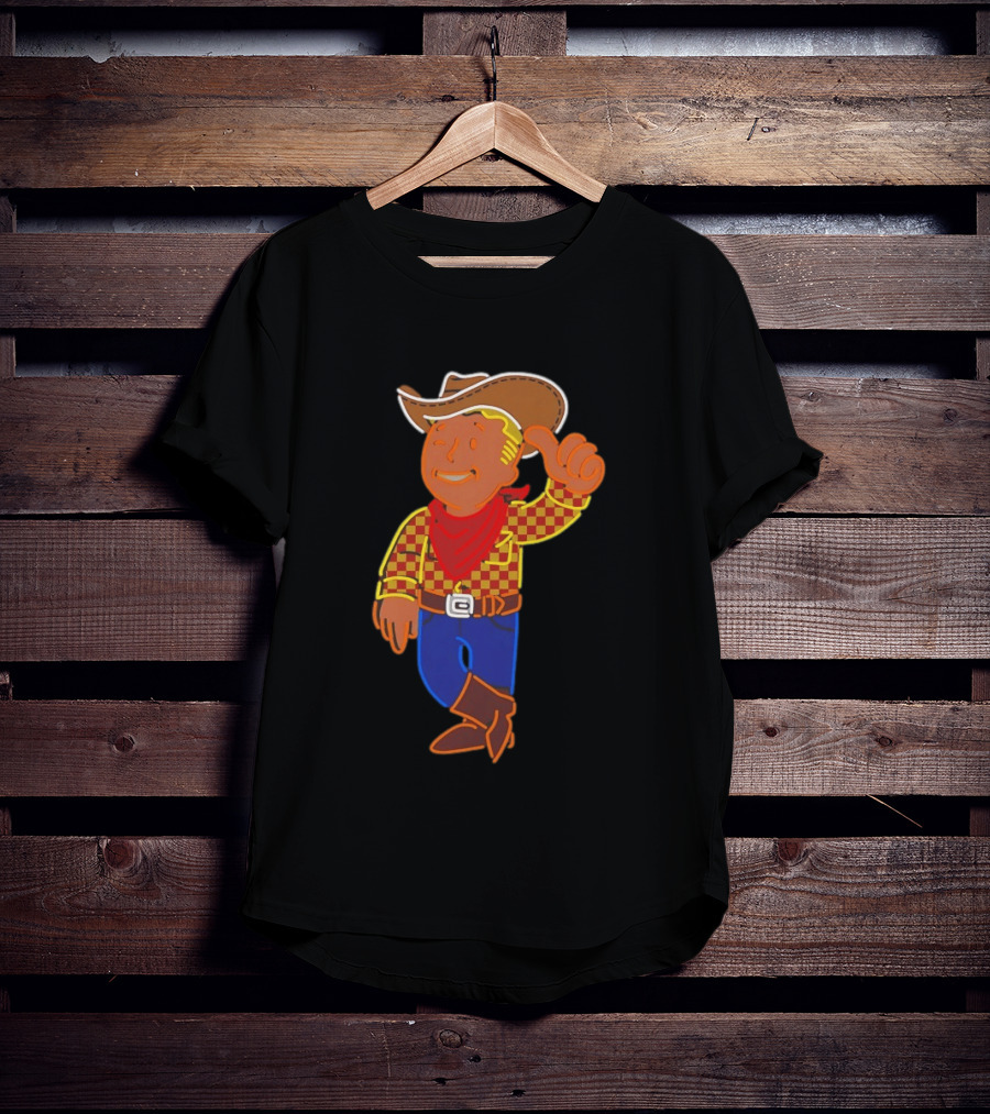 Fallout New Vegas Vault Boy Cowboy Woody T-Shirt