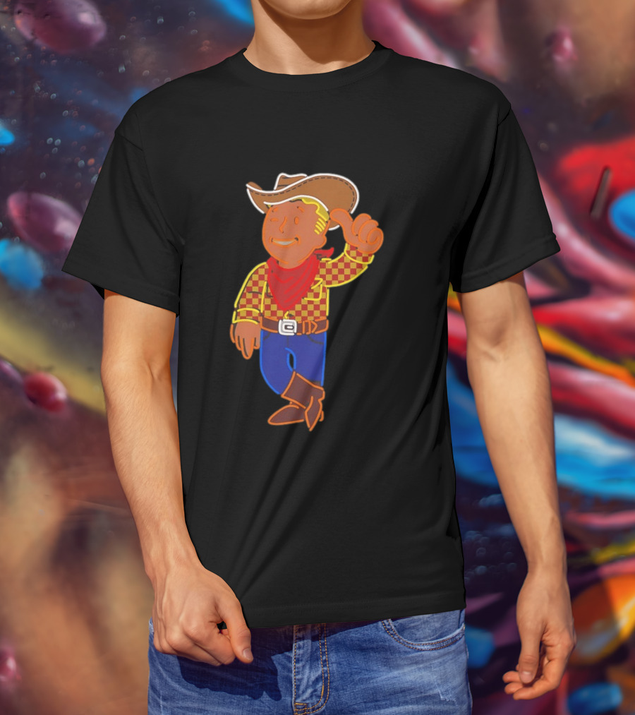 Fallout New Vegas Vault Boy Cowboy Woody T-Shirt