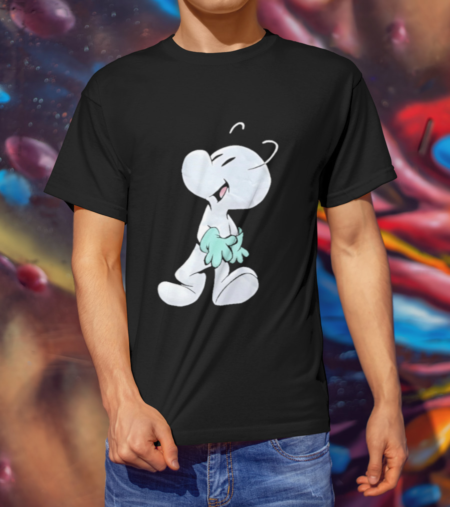 Fone Bone Character In Green Gloves Vintage Comic Style Bone Series T-Shirt