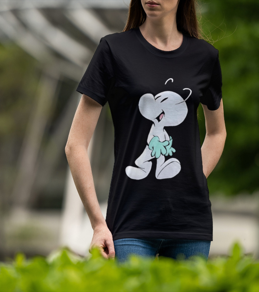 Fone Bone Character In Green Gloves Vintage Comic Style Bone Series T-Shirt