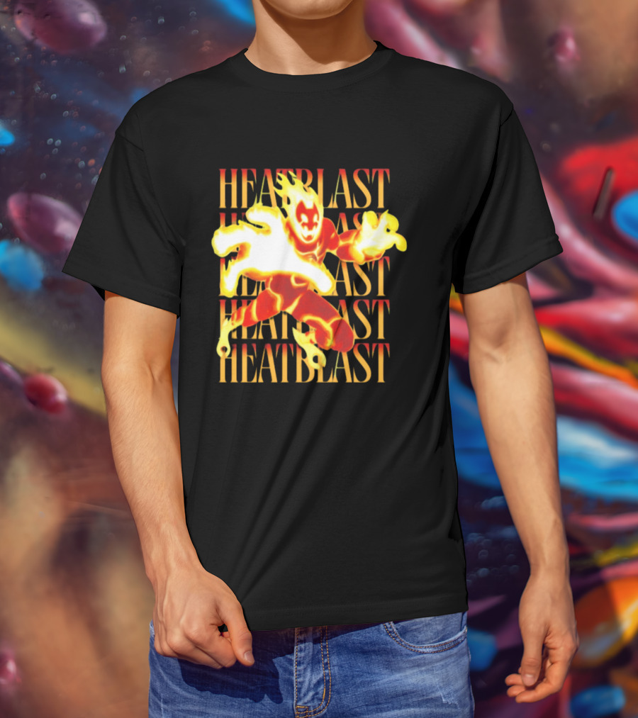 Ben 10 Heatblast Character Fiery Action Burst T-Shirt