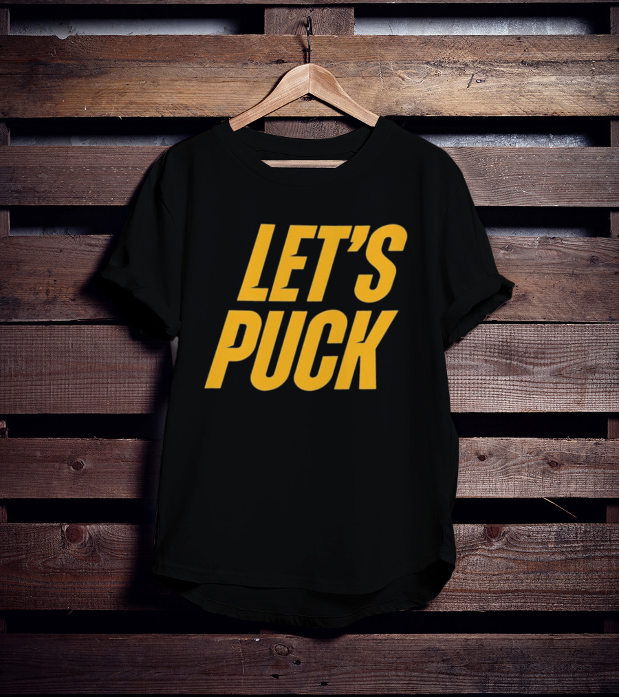 Heated Rivalry Let's Puck Bold Yellow T-Shirt