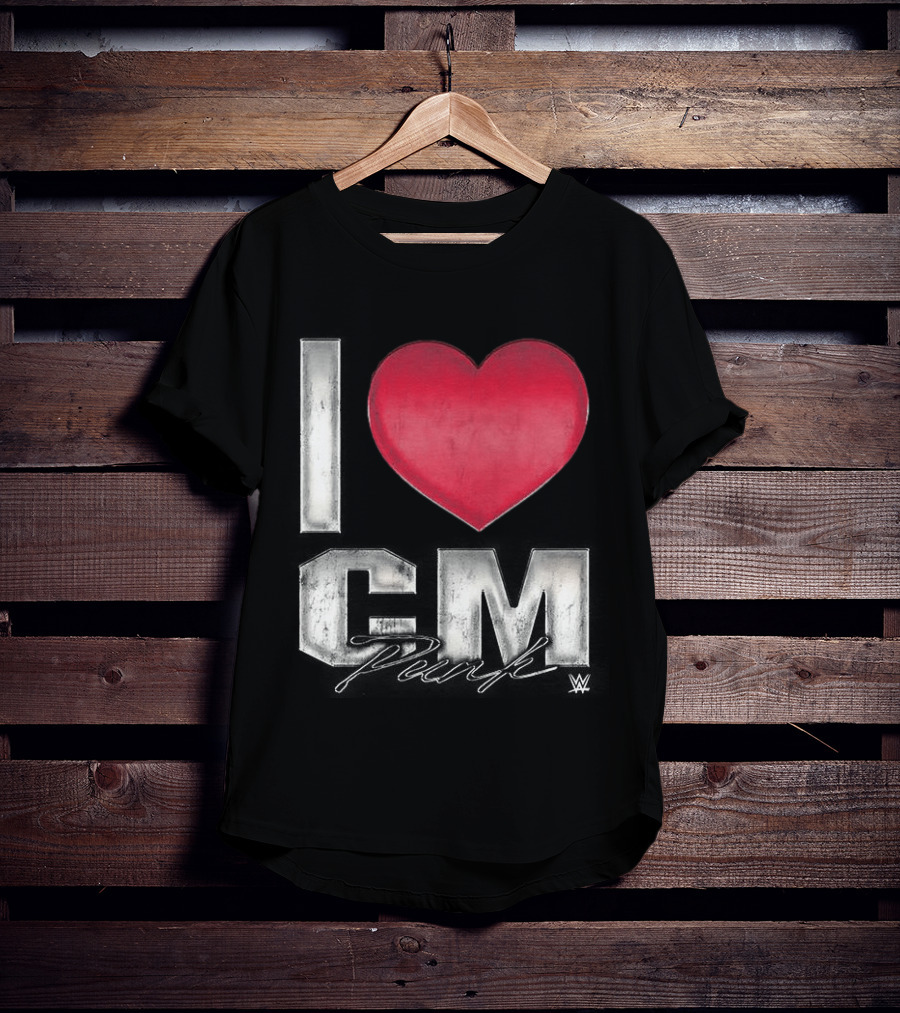 CM Punk I Heart WWE Love T-Shirt