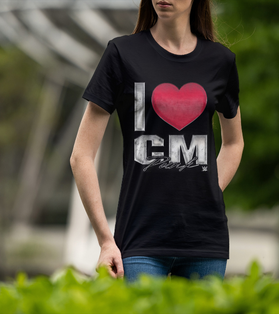 CM Punk I Heart WWE Love T-Shirt