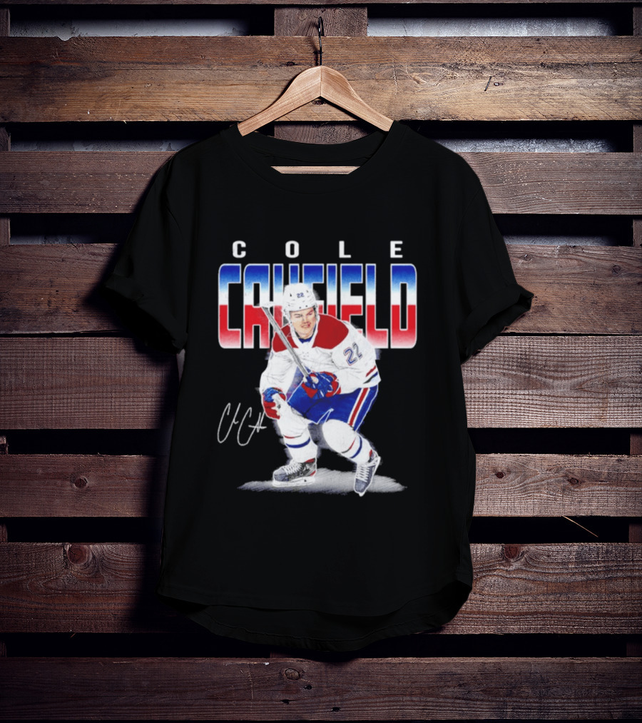Cole Caufield Montreal Canadiens Number 22 Ice Hockey Player T-Shirt