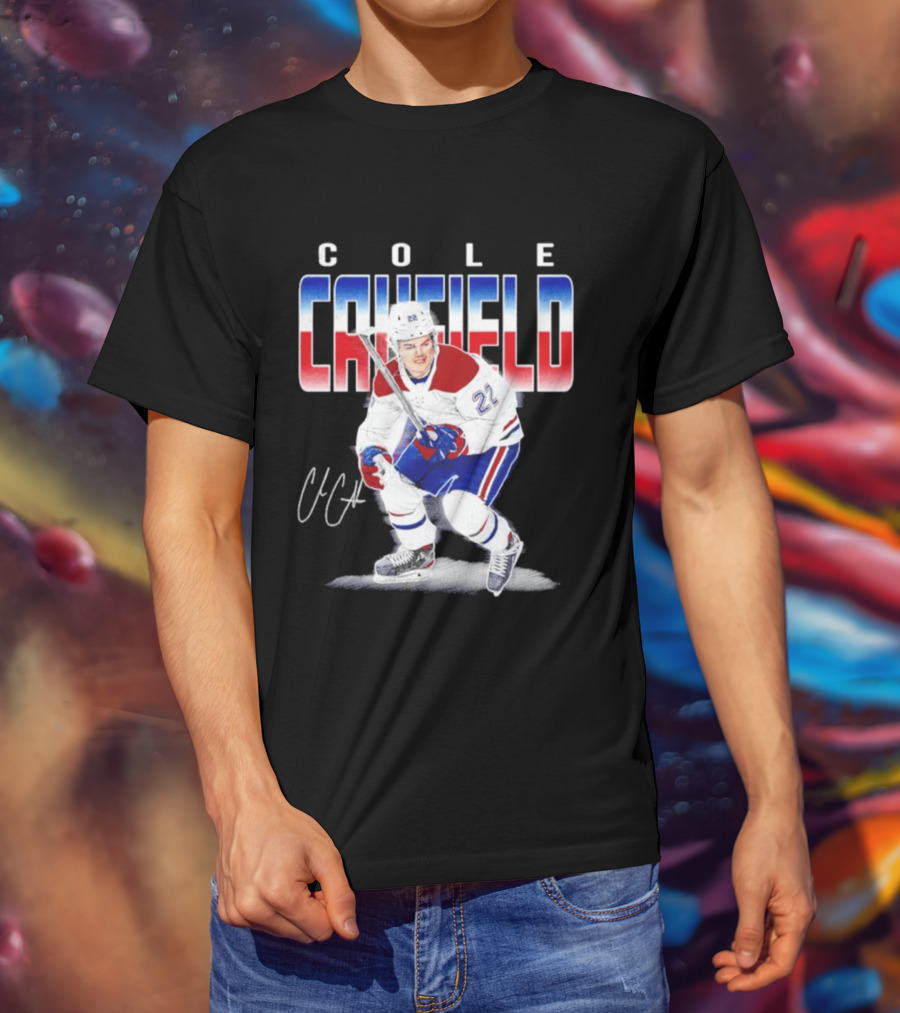 Cole Caufield Montreal Canadiens Number 22 Ice Hockey Player T-Shirt