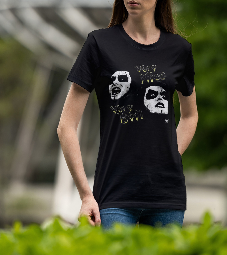 Danhausen WWE Very Nice Very Evil Grunge Face T-Shirt
