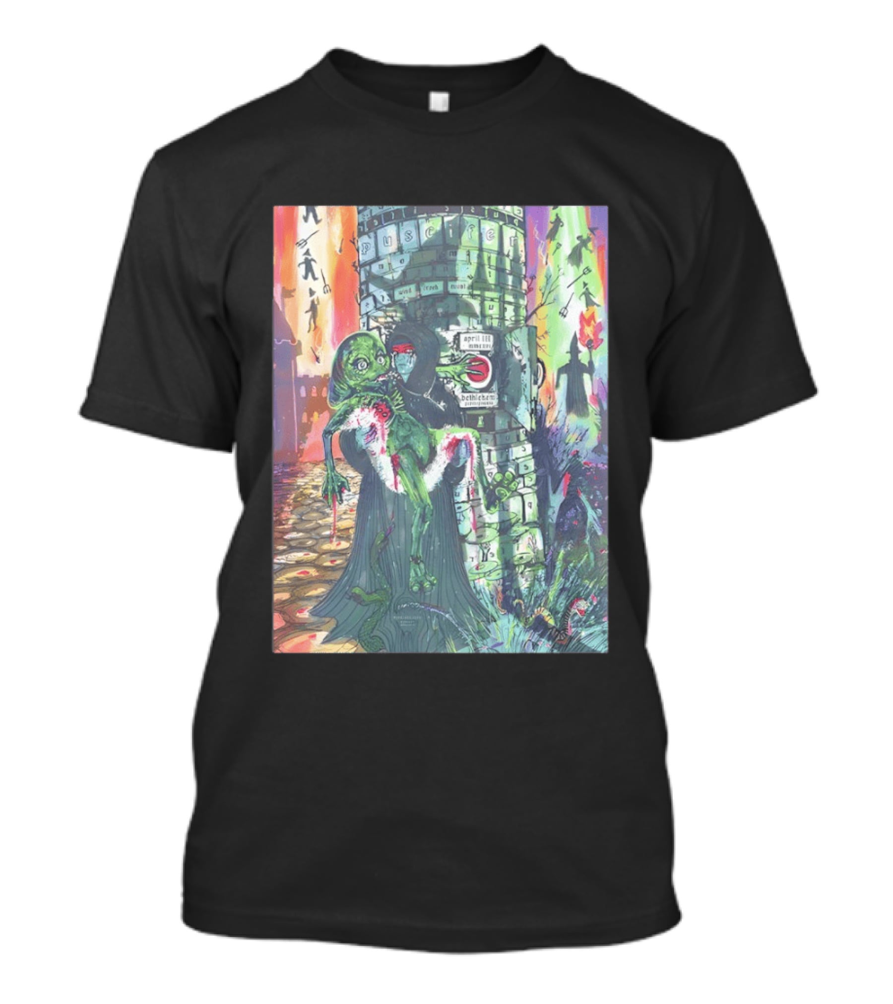 Puscifer Bethlehem Pennsylvania 2026 Wind Creek Event Center April 3 With Alien And Mysterious Figures T-Shirt