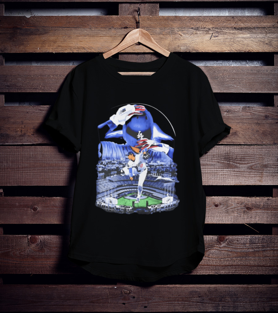 Shohei Ohtani Los Angeles Dodgers Stadium Player Action And Team Spirit T-Shirt