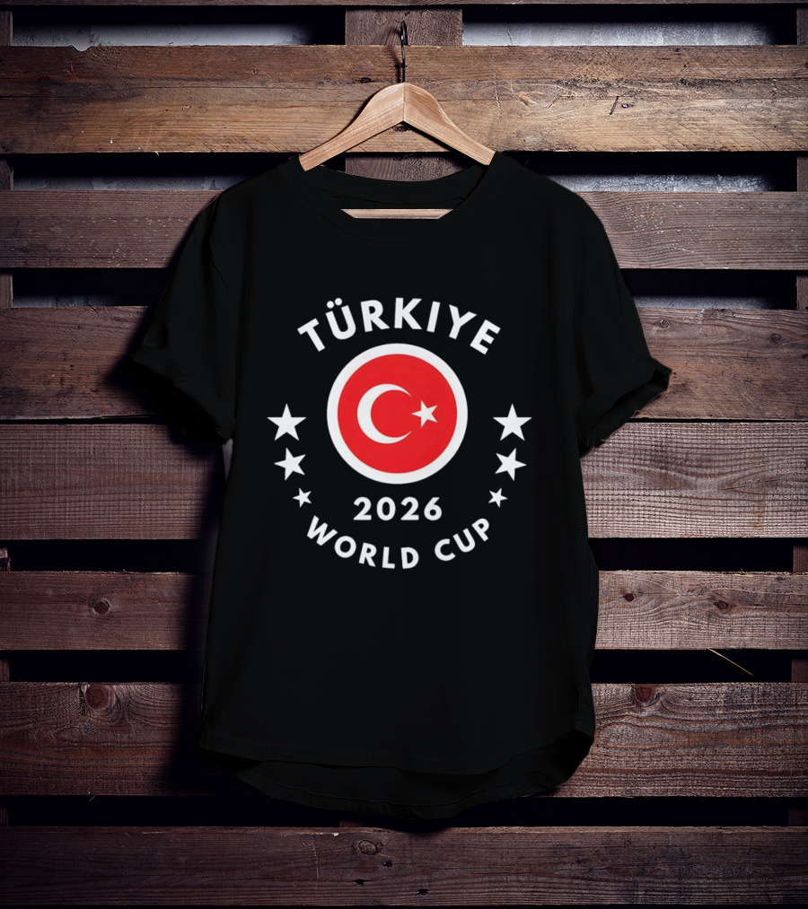 Türkiye 2026 World Cup Turkish Flag Football Stars T-Shirt