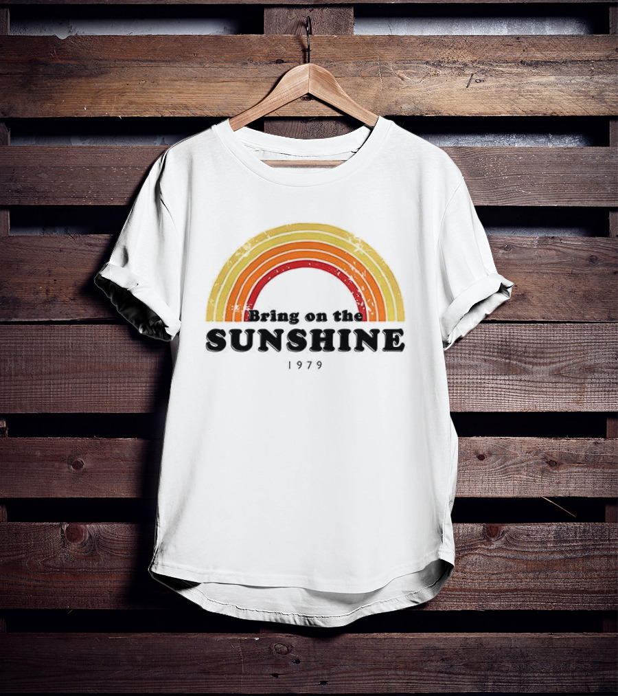 Bring On The Sunshine 1979 Retro Rainbow Ringer T-Shirt