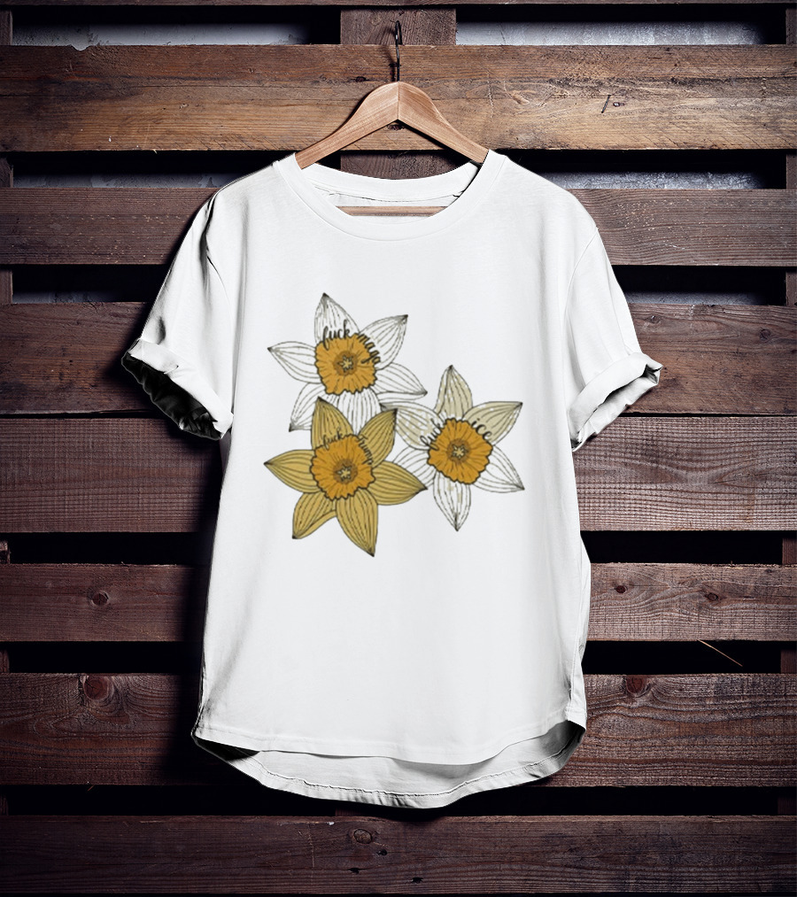 Fuck MAGA Trump ICE Yellow Daffodil Trio T-Shirt