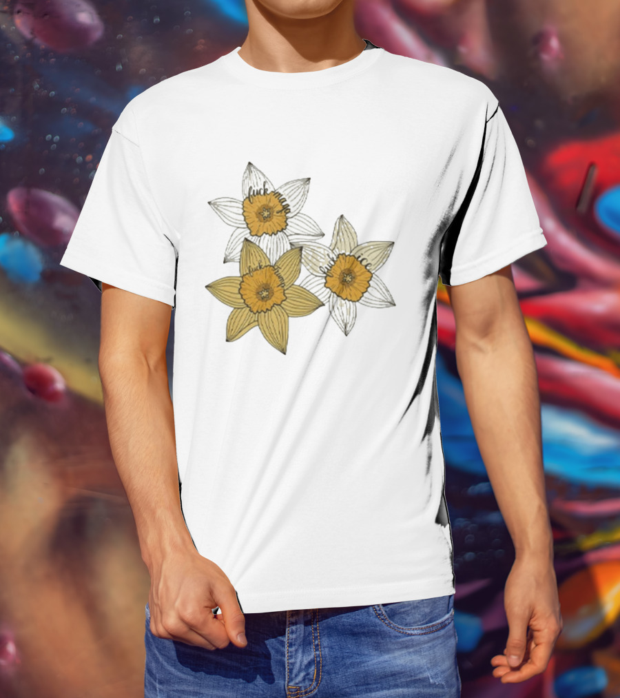 Fuck MAGA Trump ICE Yellow Daffodil Trio T-Shirt