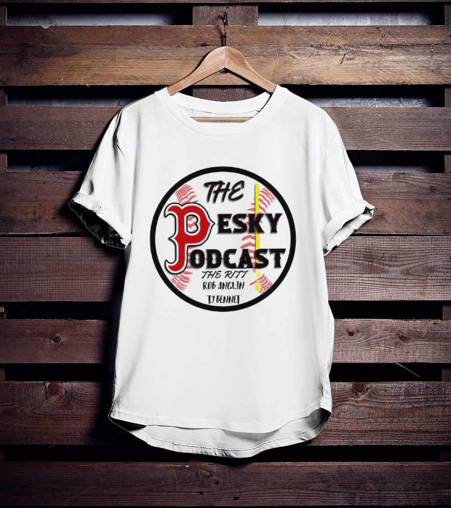 The Pesky Podcast The Ritt Rob Anglin Baseball T-Shirt