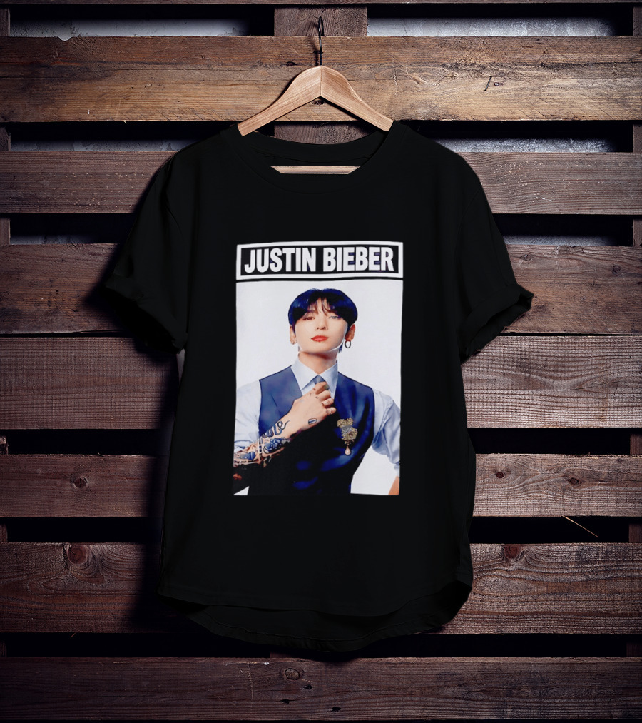 Justin Bieber Jungkook Wearing Suit Tattoo T-Shirt