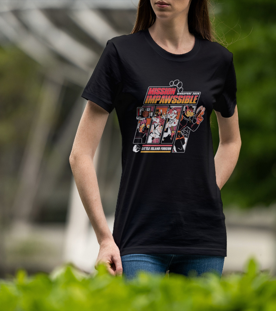 Mission Impawssible Little Island Furcon 2026 Singapore Pawprint Spy T-Shirt
