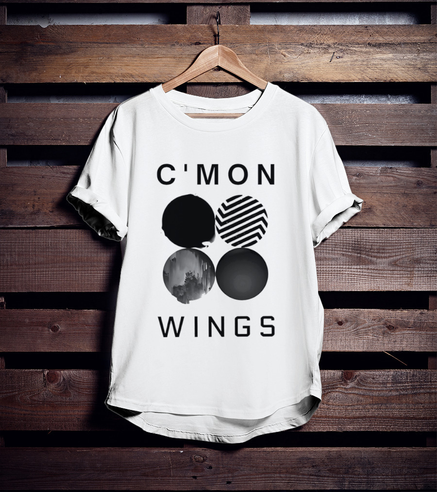 C'Mon Wings Four Circles Abstract T-Shirt