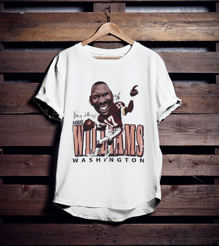 Doug Williams Washington Commanders Football Cartoon Caricature T-Shirt