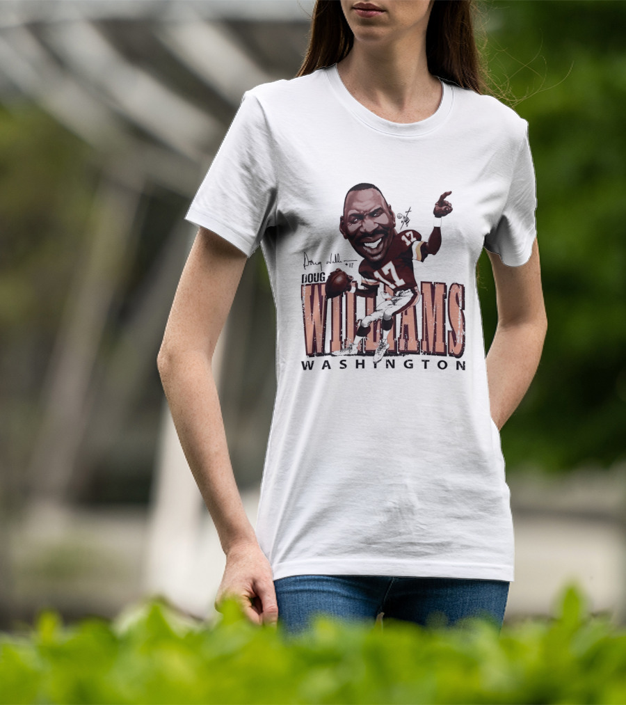 Doug Williams Washington Commanders Football Cartoon Caricature T-Shirt