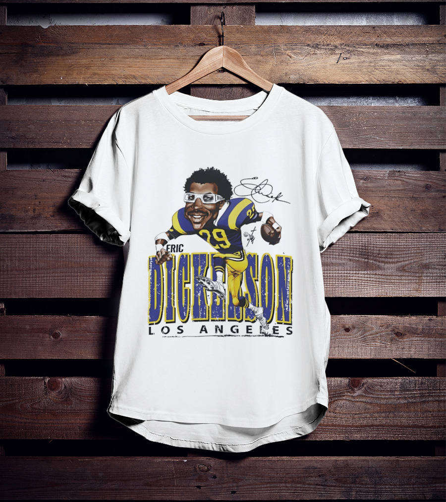 Eric Dickerson Los Angeles Rams Cartoon Running Back T-Shirt