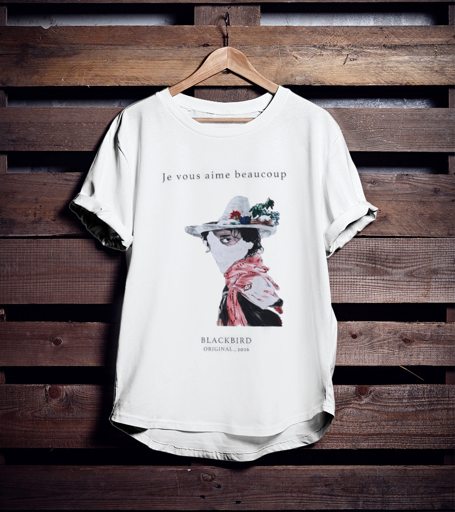 Je Vous Aime Beaucoup Blackbird Original 2026 Hat Mask Flower Scarf T-Shirt