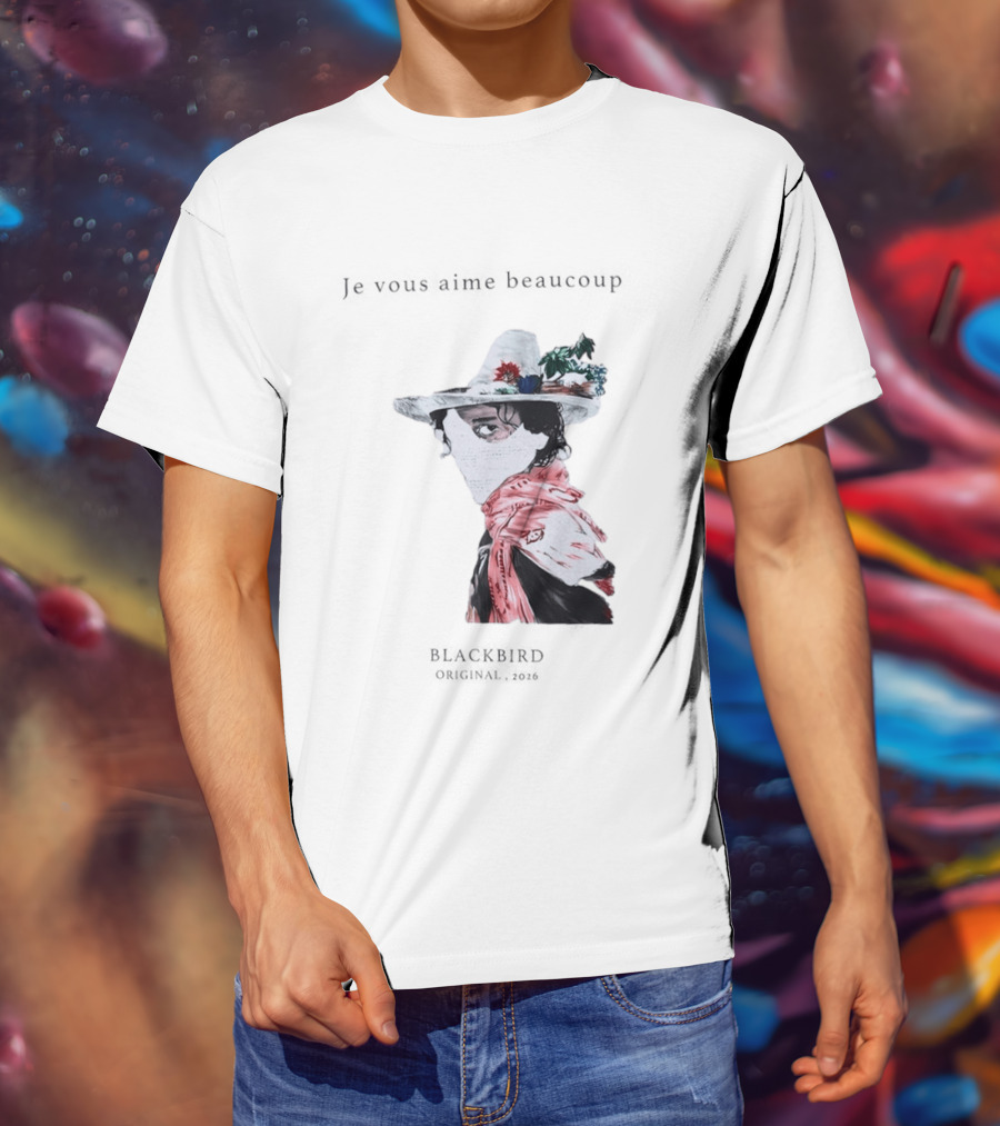 Je Vous Aime Beaucoup Blackbird Original 2026 Hat Mask Flower Scarf T-Shirt