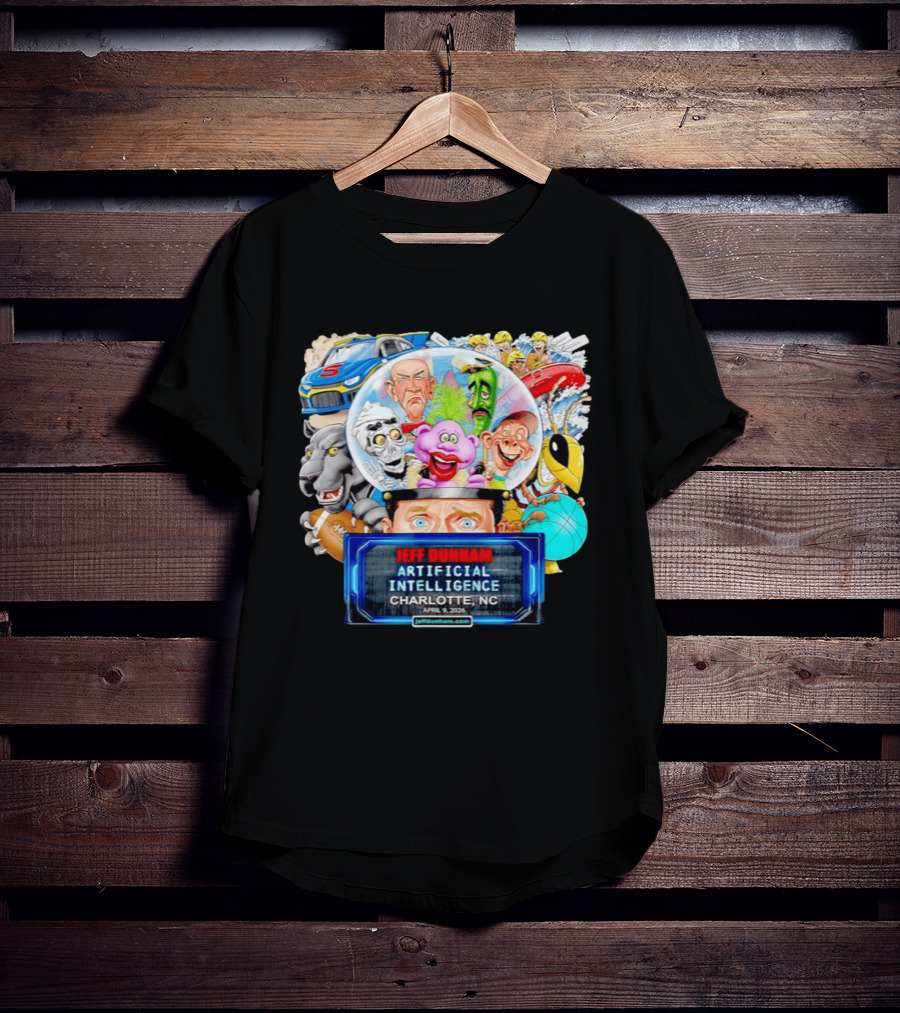 Jeff Dunham Artificial Intelligence Tour Charlotte NC April 9 2026 Characters And Scenes T-Shirt