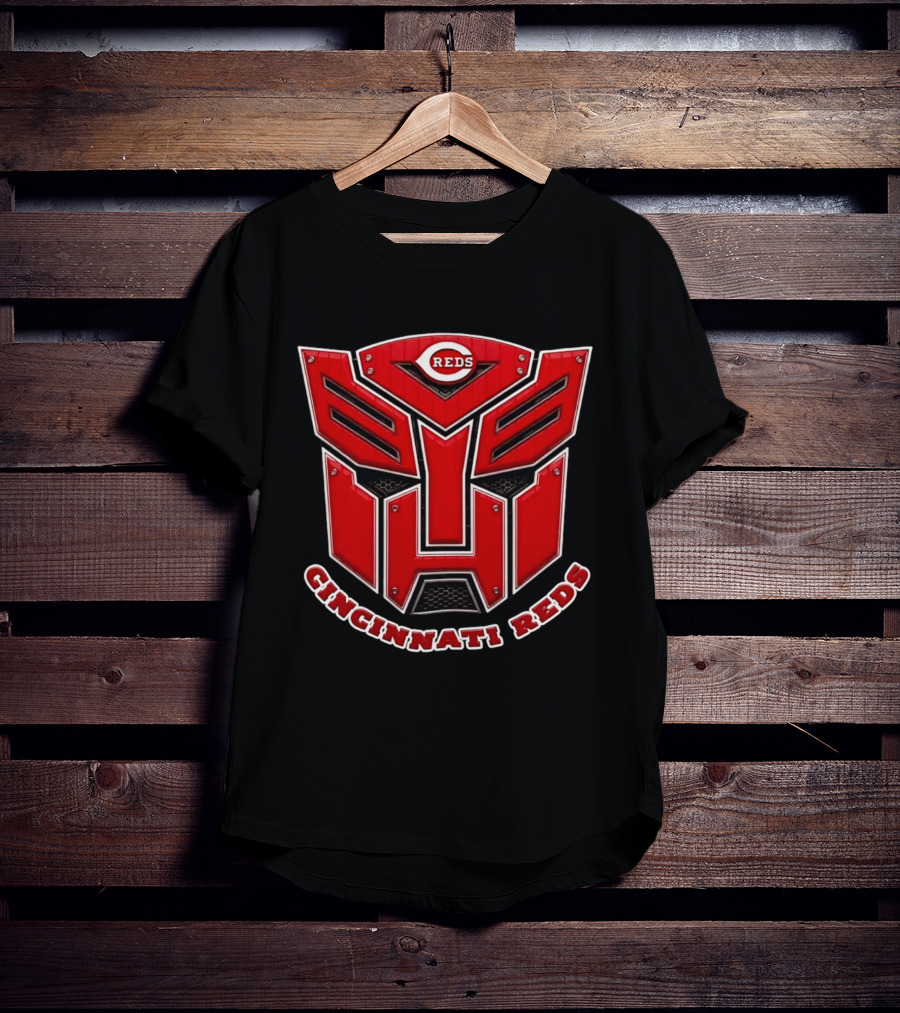 Cincinnati Reds Logo Transformers Symbol Collaboration T-Shirt