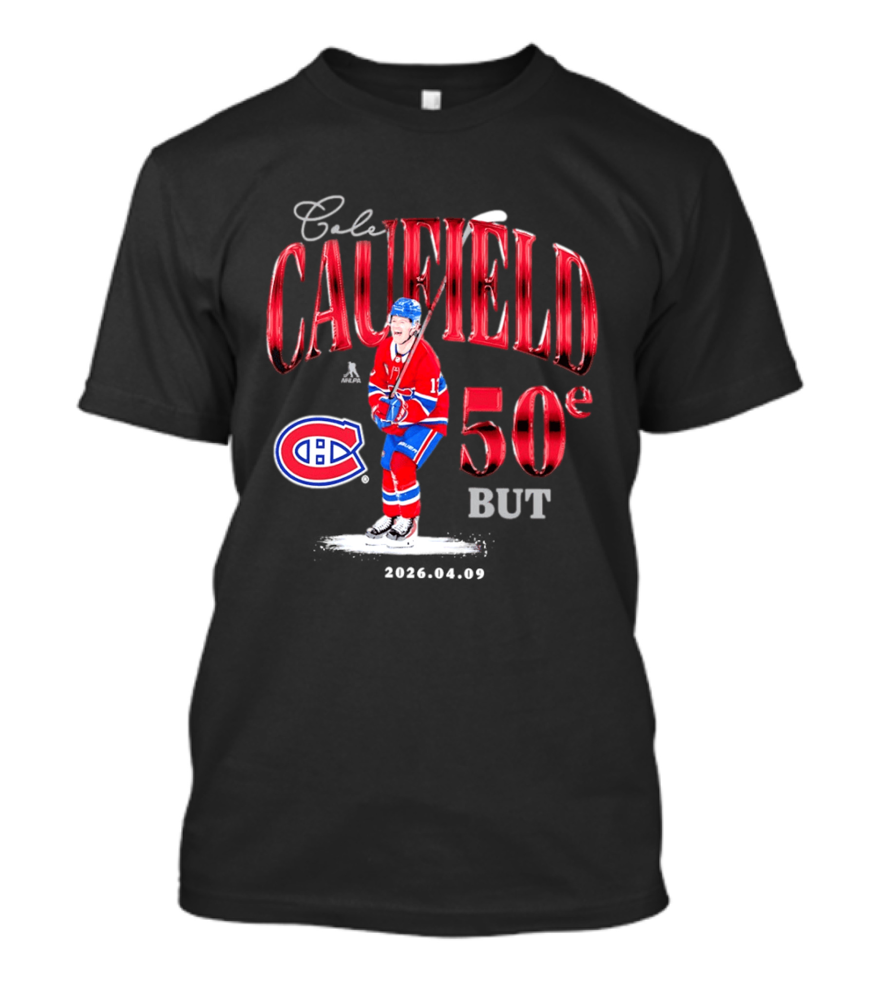 Cole Caufield 50ème But Montreal Canadiens Hockey T-Shirt
