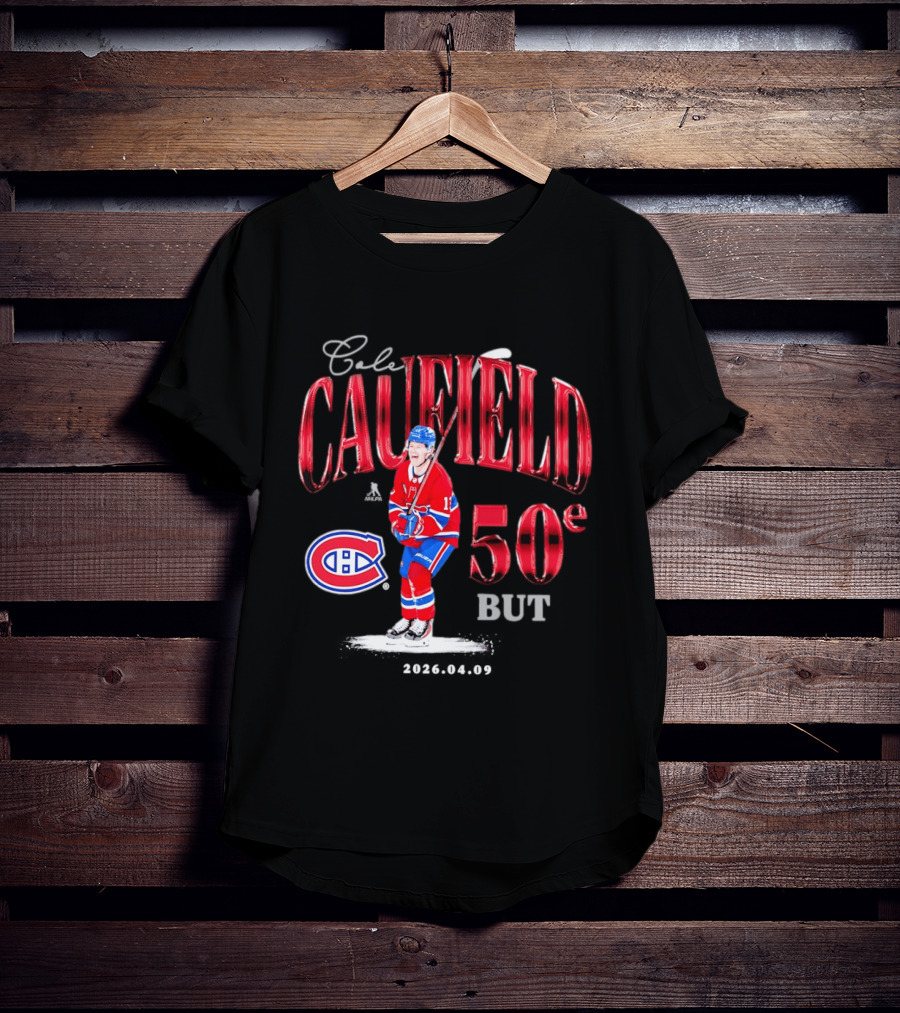 Cole Caufield 50ème But Montreal Canadiens Hockey T-Shirt
