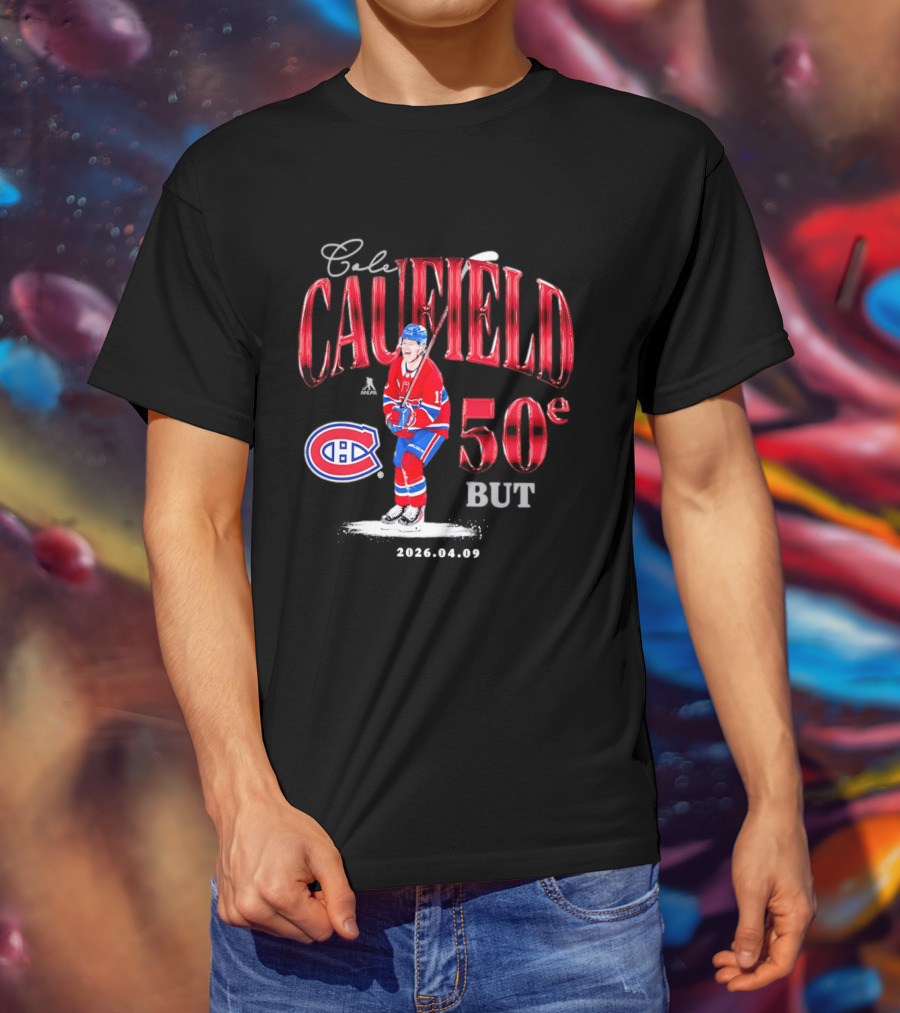 Cole Caufield 50ème But Montreal Canadiens Hockey T-Shirt