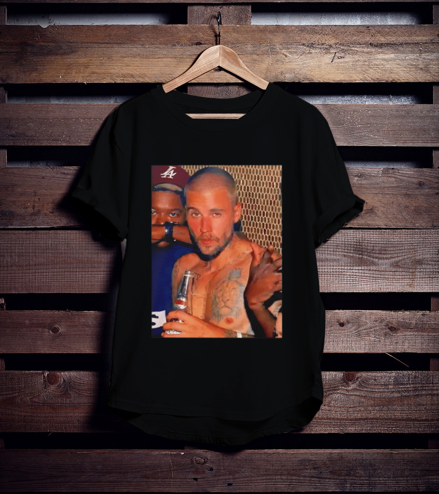 Justin Bieber Holding Beer Photo T-Shirt