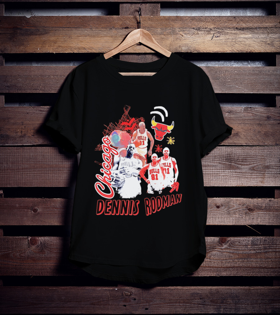 Chicago Bulls Dennis Rodman Vintage Basketball Legend T-Shirt
